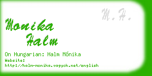 monika halm business card