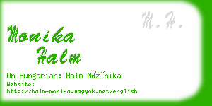 monika halm business card